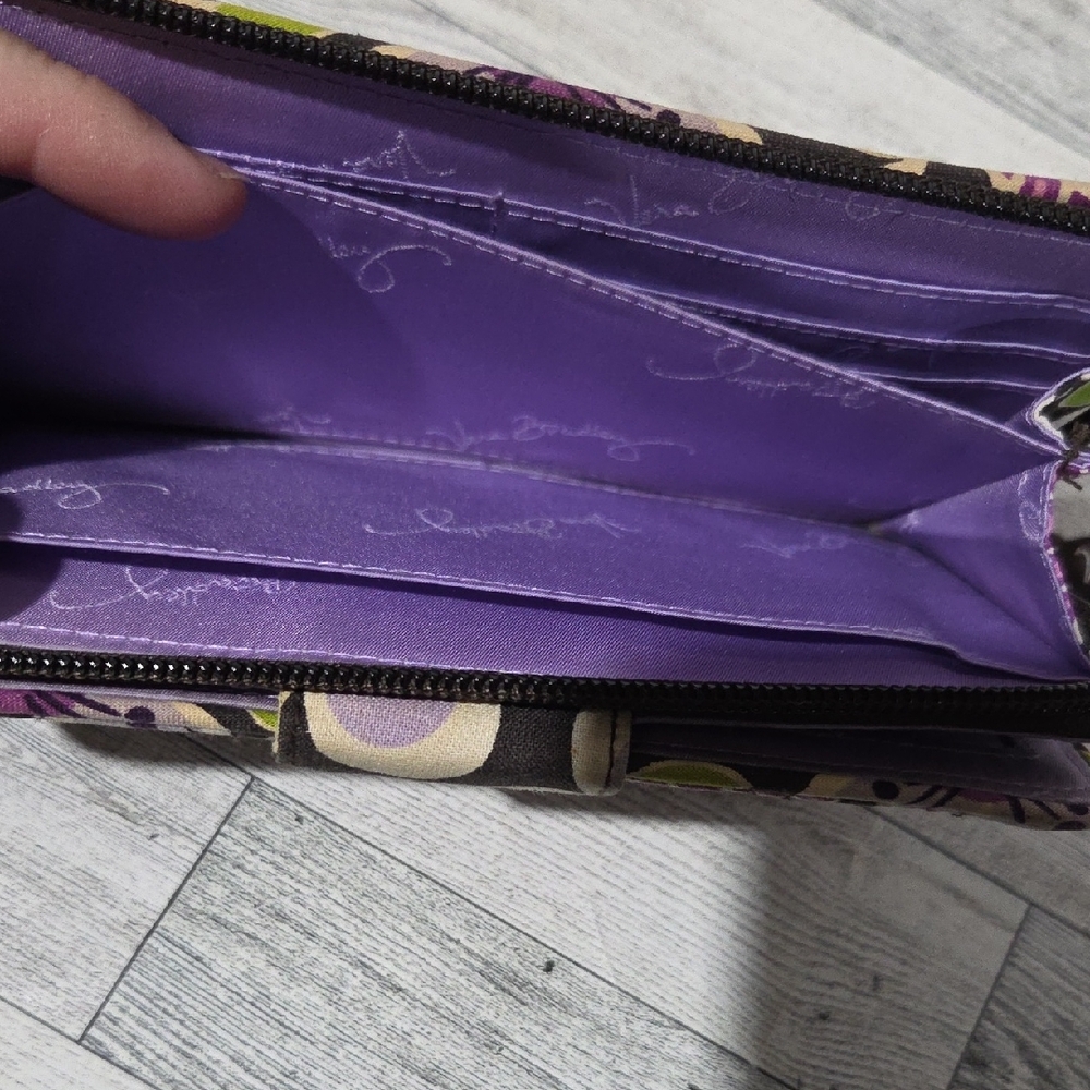 Vera Bradley Plum Petals Turnlock Wallet - Picture 6 of 16